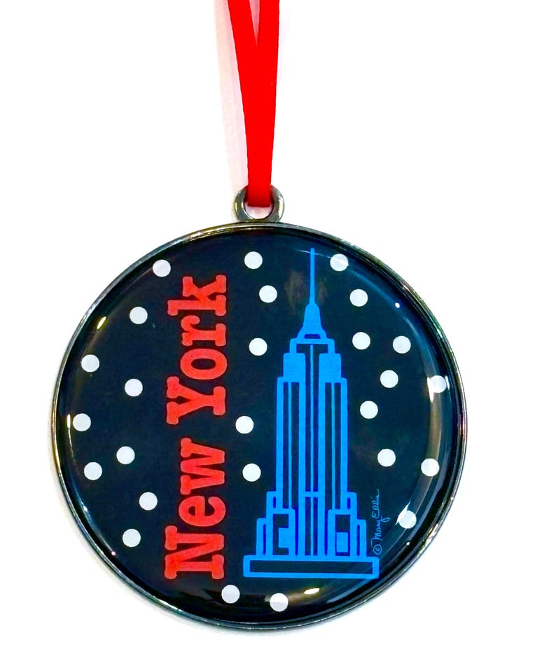 New York Christmas Holiday Ornament NY Empire State Building Etsy