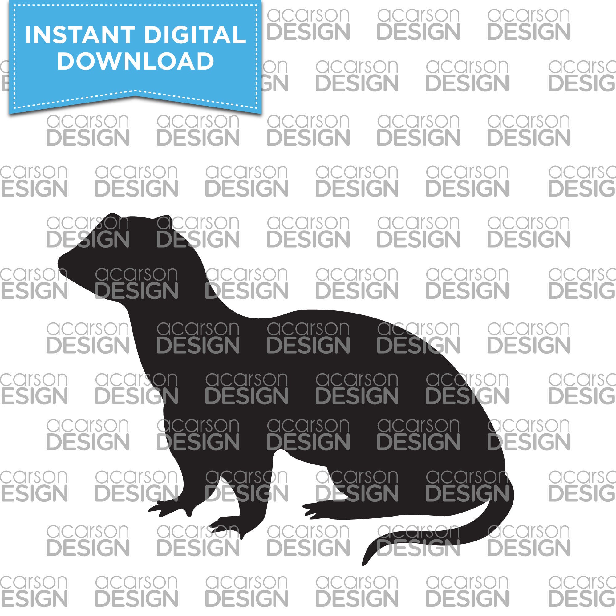 Download Ferret Cut File Clip art file Silhouette Cricut SVG | Etsy