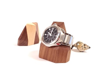 Walnut Watch Stand | Minimalist Watch Pedestal, Modern Design