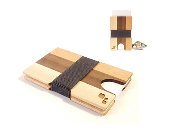 Handcrafted Maple & Walnut Business Card Holder | Corporate Gift