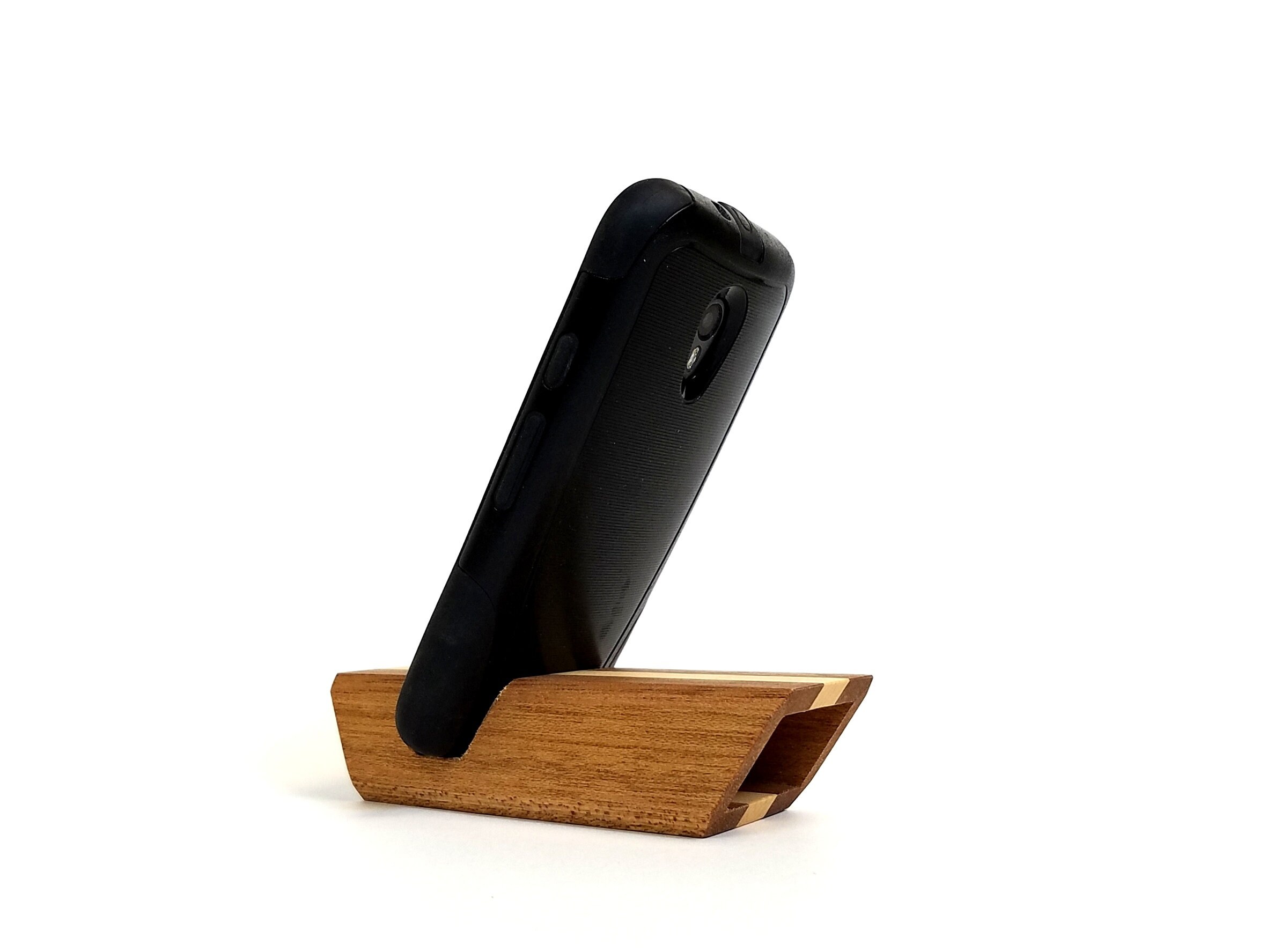 Phone Stand Amplifier Speaker and Dock System in Mahogany Etsy Canada
