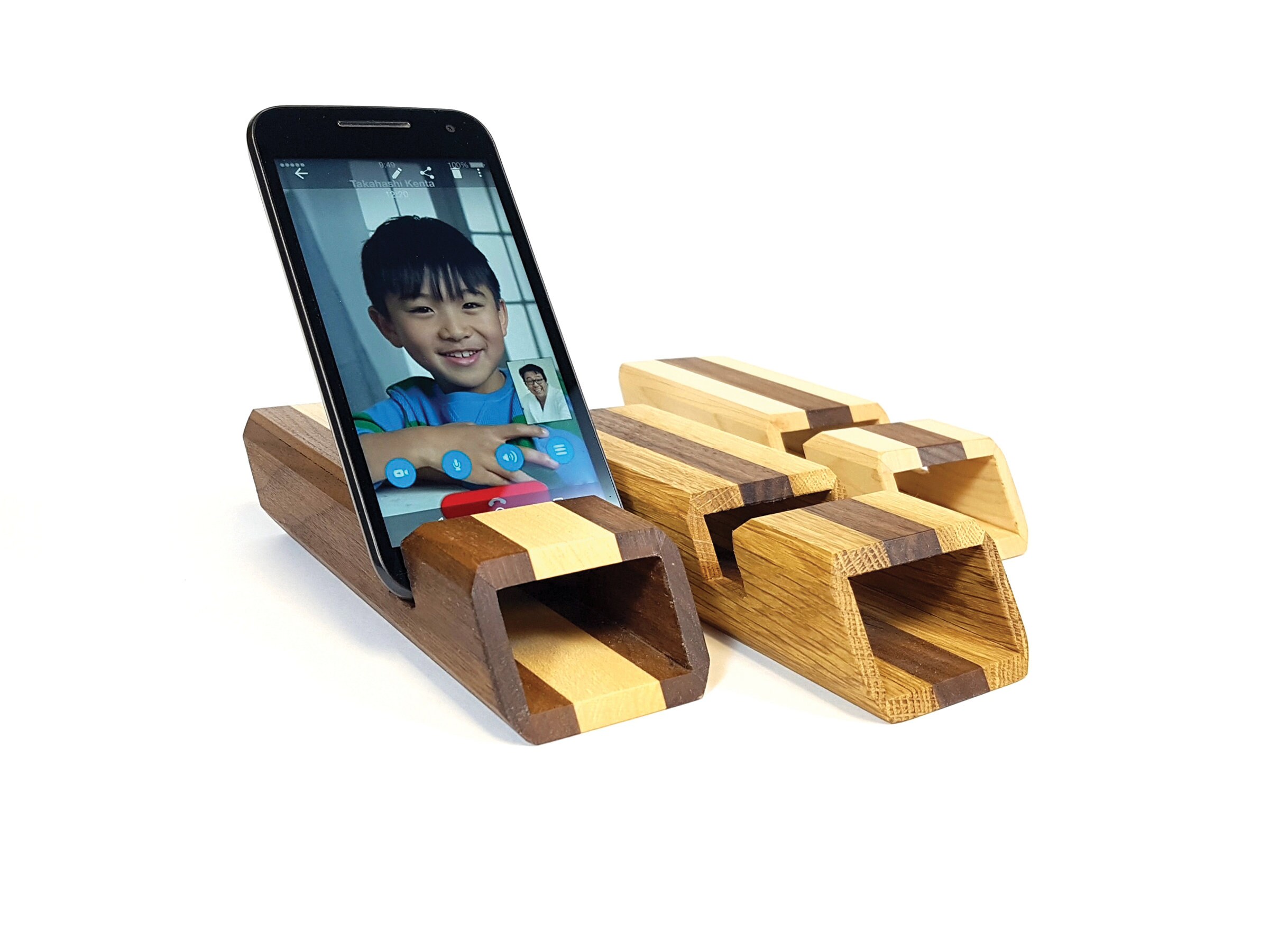 Phone Stand Amplifier Speaker and Dock System in Walnut and Etsy UK