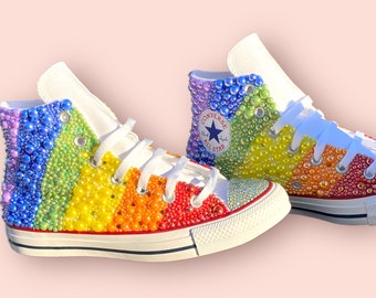 Custom Multicolored Converse (Pearls or Stones)