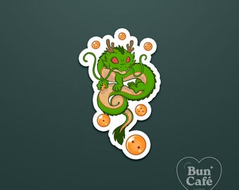 Stickers - Anime Green Wish Dragon - Glossy Sticker & Magnet