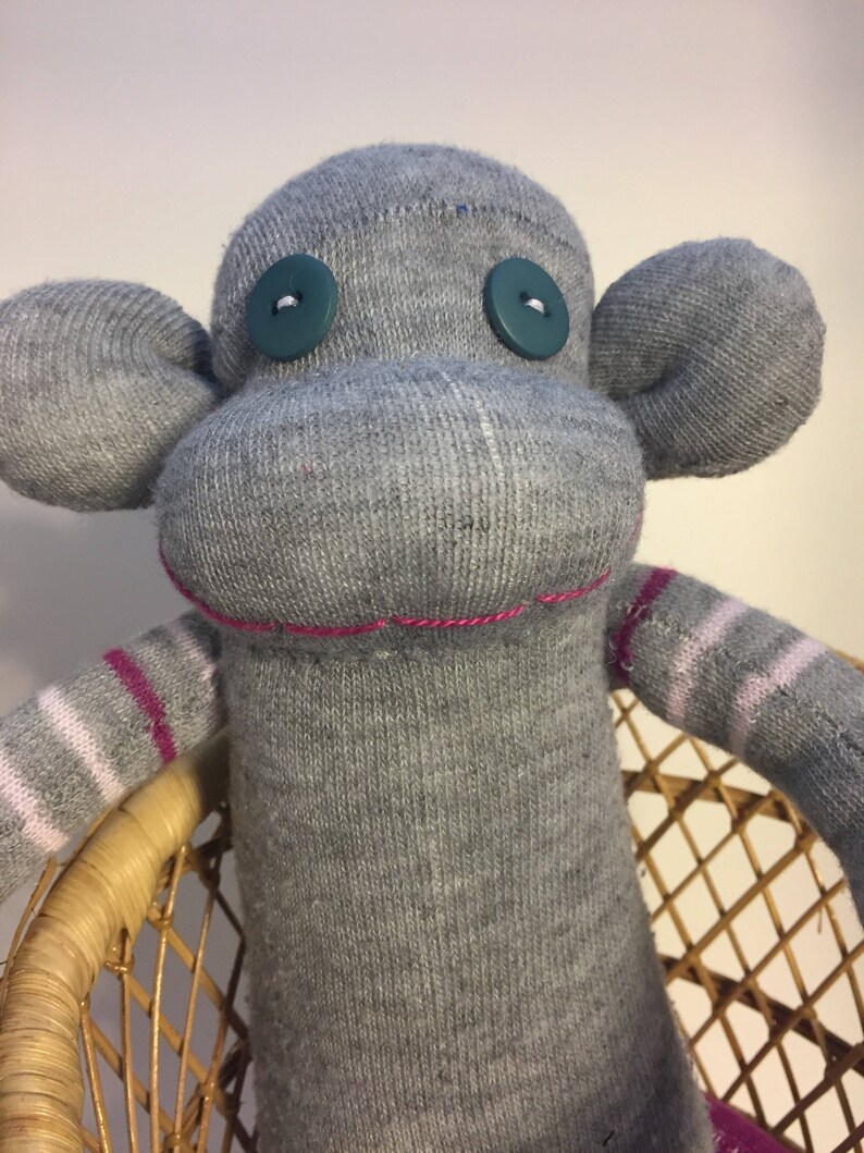 grey sock monkey