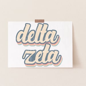 Delta Zeta - Sorority Printable - Digital Sign