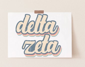 Delta Zeta - Sorority Printable - Digital Sign