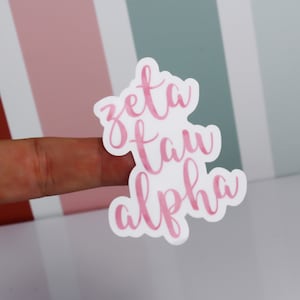 Zeta Tau Alpha Sticker - Sorority Sticker - FREE SHIPPING Sorority Sisters Gift - Aesthetic Sticker