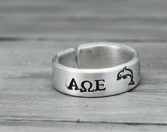 Alpha Omega Ring | Etsy