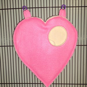 Sugar Glider Sleeping Pouch, Fleece Heart,Sugar glider, rat, flying squirrel, Stitch free, Fleece, Machine Washable, Double Layered