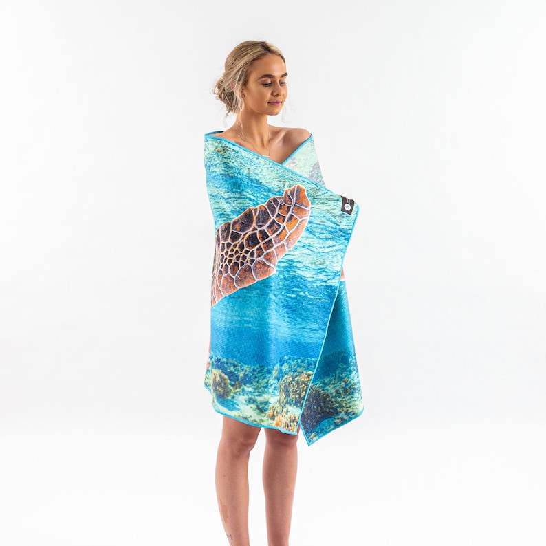 Sand Free Quick Drying Beach Towel Flying Turtle