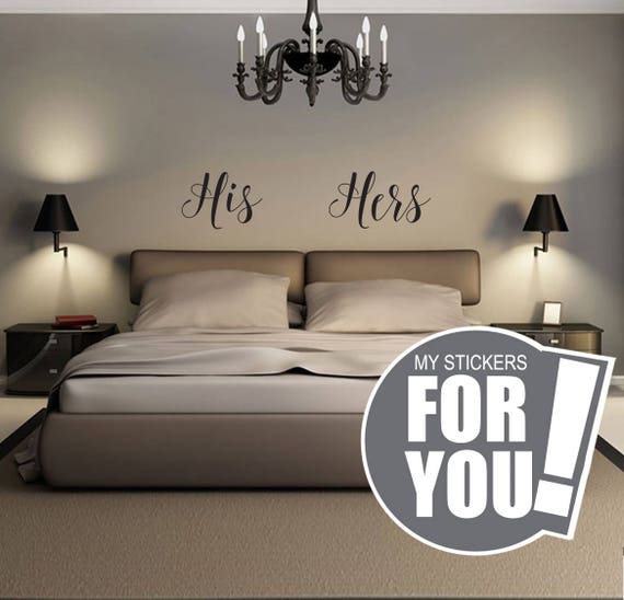 His And Hers Wall Stickers Bedroom Wall Decal Door Wall Decor Bathroom Wall Decals Bedroom Wall Decal His And Hers Bathroom Sticker
