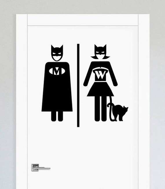 Männer Frauen WC Schild Toiletten-Zeichen Vinyl Aufkleber