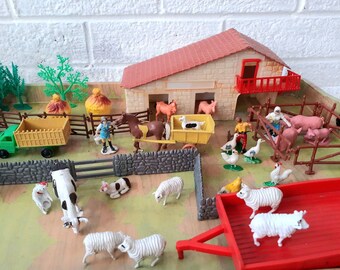 Animal People Play Figures Set DIY Miniature Farm Kit for Home Decor Props