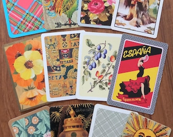 Vintage Playing Card Mix for Crafting, Journaling, Scrapbooking. 12 Different Playing Cards. Papercraft Supplies. Junk Journal Supplies.