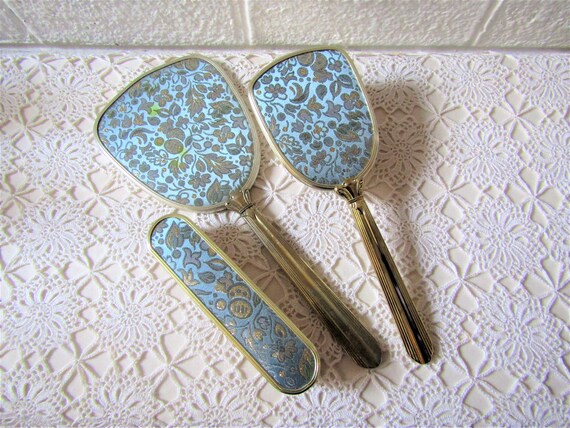 Vintage Hair Brush Dressing Table Set Hand Mirror Vanity Vintage Hair Brush Dressing Table Set