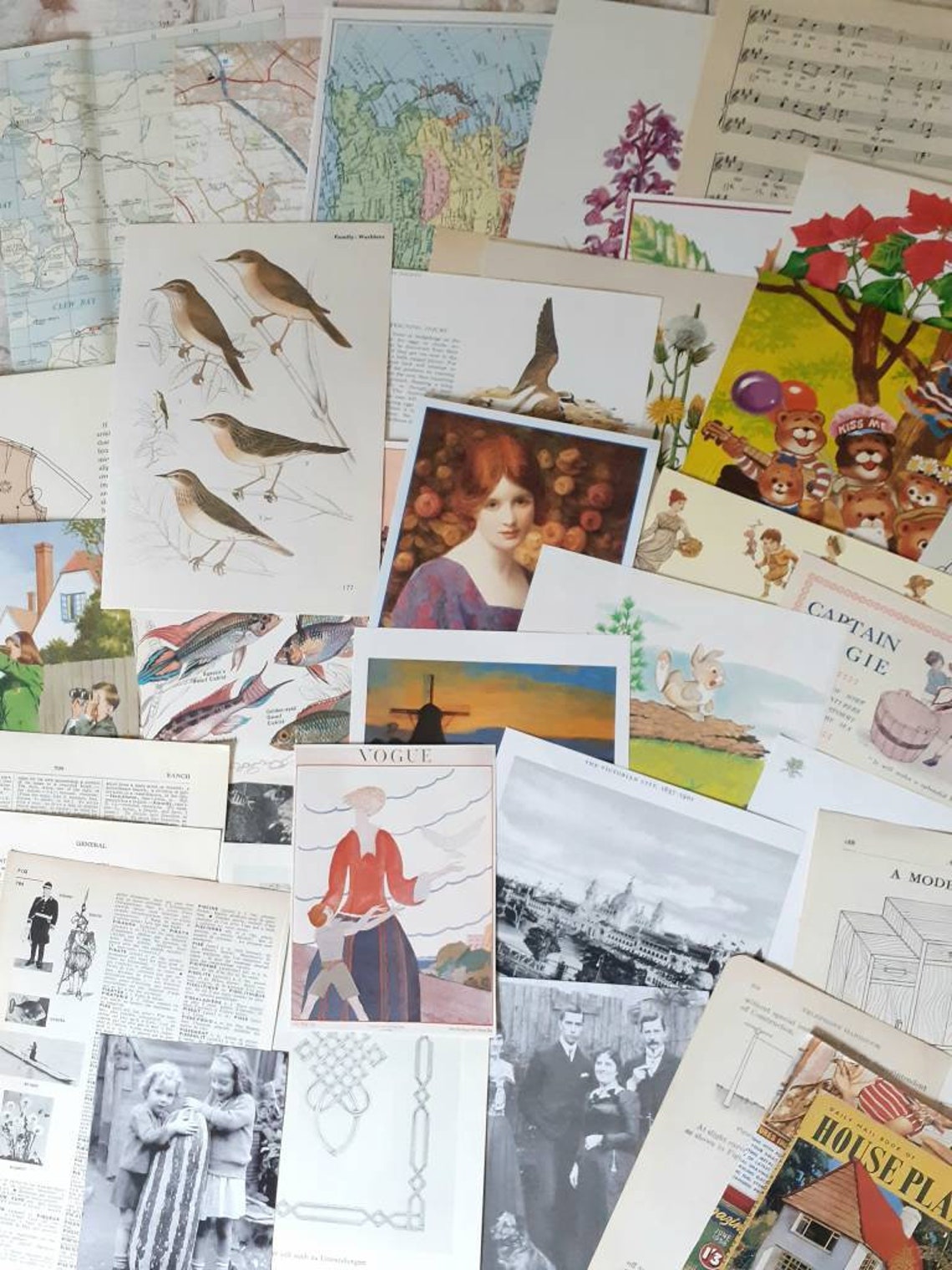 Vintage Paper Ephemera Pack. 75 Piece Junk Journal Kit. Old Etsy