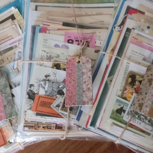 Vintage Paper Ephemera Pack. 75 Piece Mixed Paper Ephemera for Papercrafts. Vintage Book Pages. Crafter Gift. Junk Journal Supplies. image 11