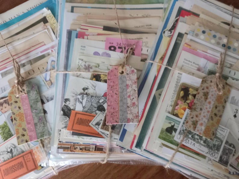 Vintage Paper Ephemera Pack. 75 Piece Mixed Paper Ephemera for Papercrafts. Vintage Book Pages. Crafter Gift. Junk Journal Supplies. image 11