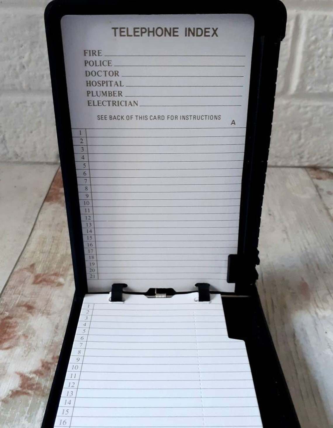 Vintage Flip Up Address Book. Retro Office. Teak Effect Pop Up Etsy