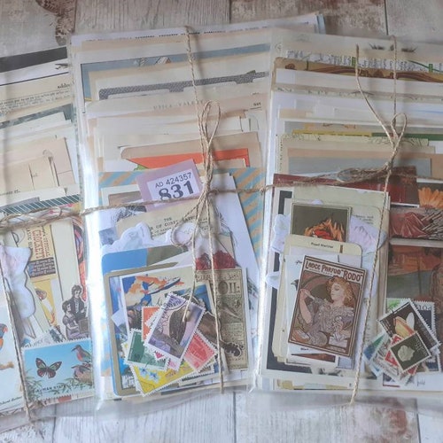 Junk Journal Ephemera Pack Vintage Collage Scrapbooking - Etsy