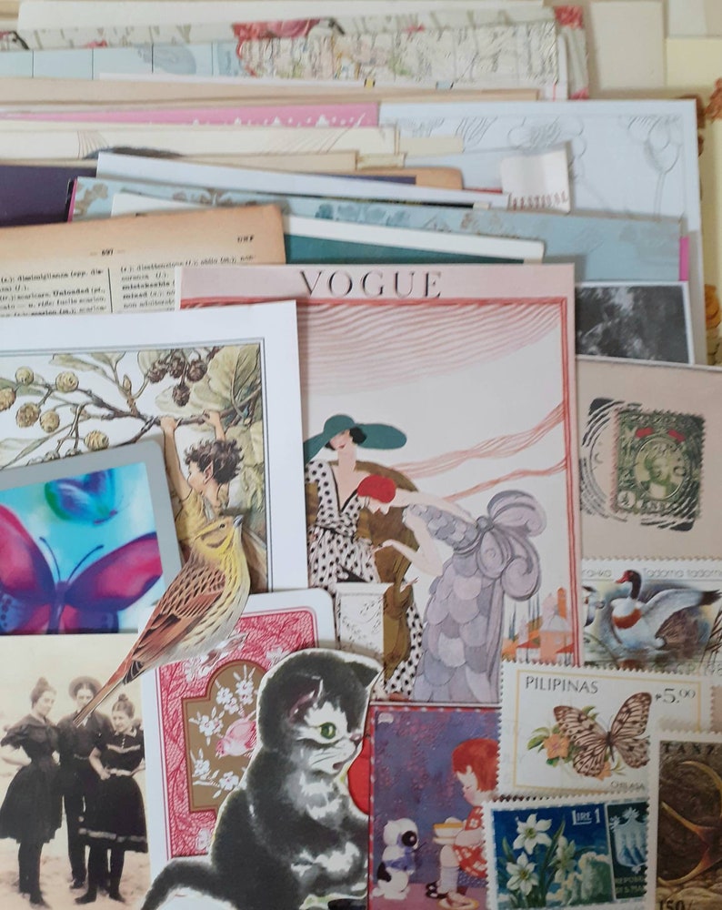 Vintage Paper Ephemera Pack. 75 Piece Junk Journal Kit. Old Etsy