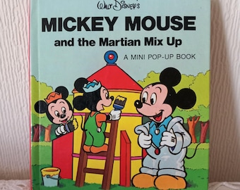 Mickey Mouse Pop Up Book. Mickey Mouse and the Martian Mix Up. Vintage Pop Up Book. Cute Vintage Pop-Up Book. Vintage Mickey Mouse.