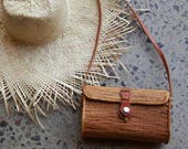 Medium Basket clutch with shoulder strap  Crossbody basket bag, medium shoulder ,bag, Woven Ata bag, basket bag