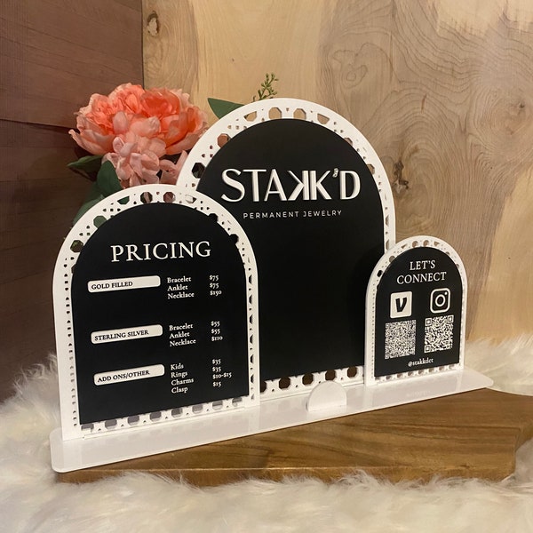 Table Top Qr Code Menu Holders - Etsy