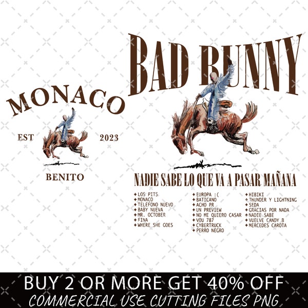 Nadie sabe lo que va a pasar manana Png, Bad Bunny Png, Cowboy Bad Bunny Png, Bad Bunny New Album, Monaco Png, Bad Bunny Monaco Png