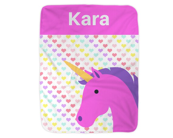 personalised unicorn blanket