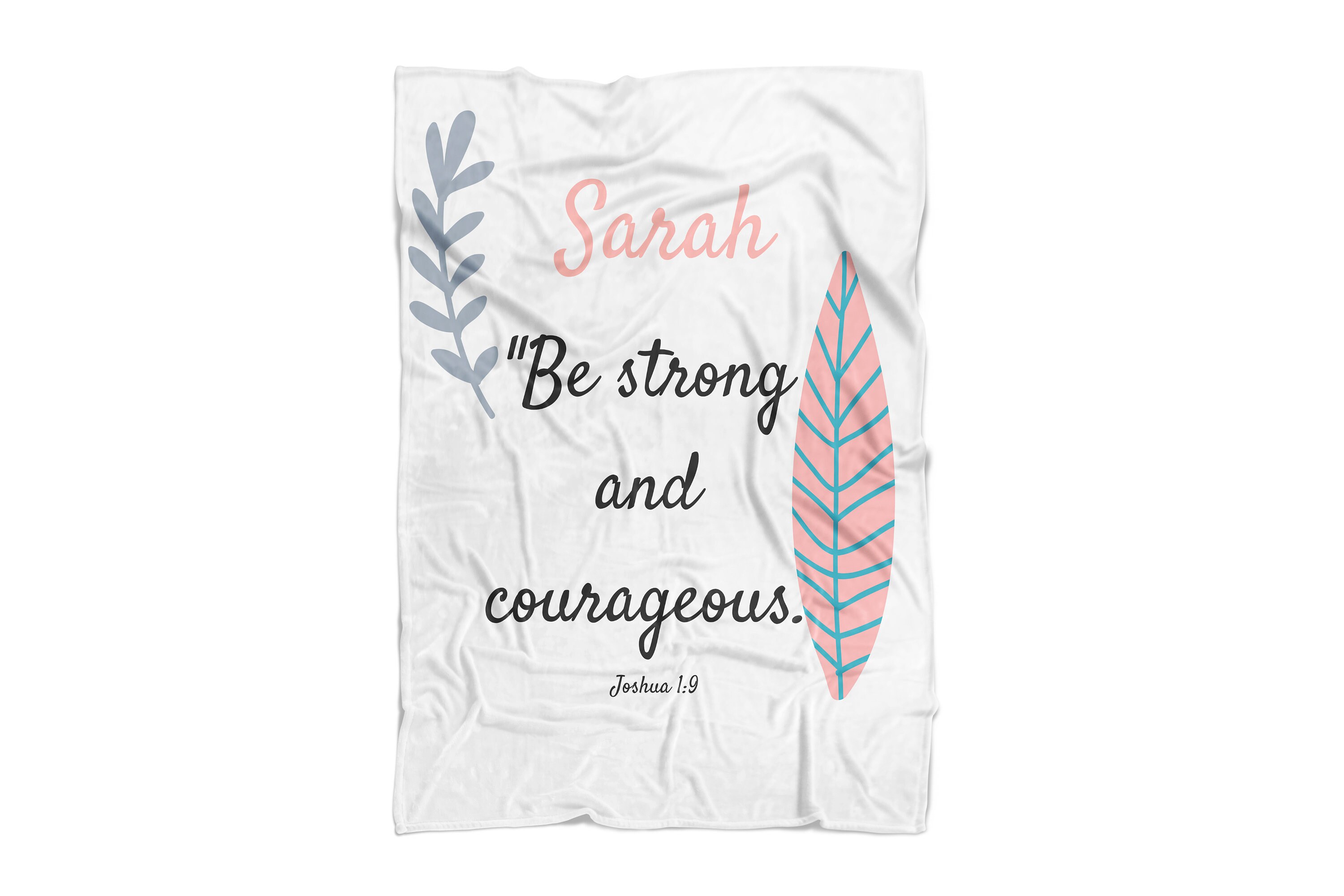 Inspirational Quote Baby Blanket with Minky Fabric Be Strong Etsy