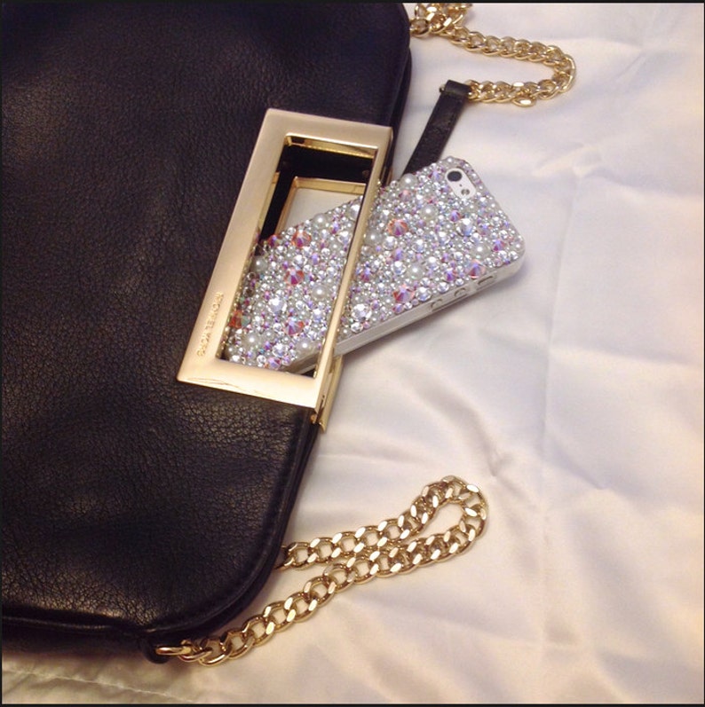 Swarovski Crystal & Pearls Phone Case Swarovski iPhone Case Etsy