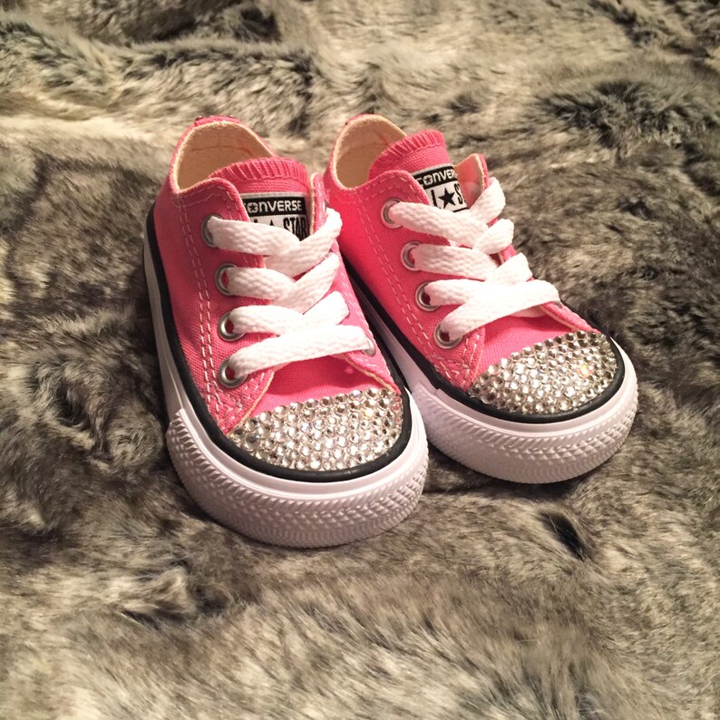 Swarovski Crystal Pink Toddler Converse All Stars Bling Baby | Etsy