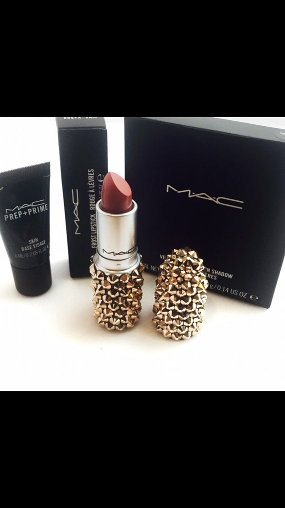 Rose De Swarovski Cristal Or Mac Rouge à Lèvres Cristaux Dor Rose