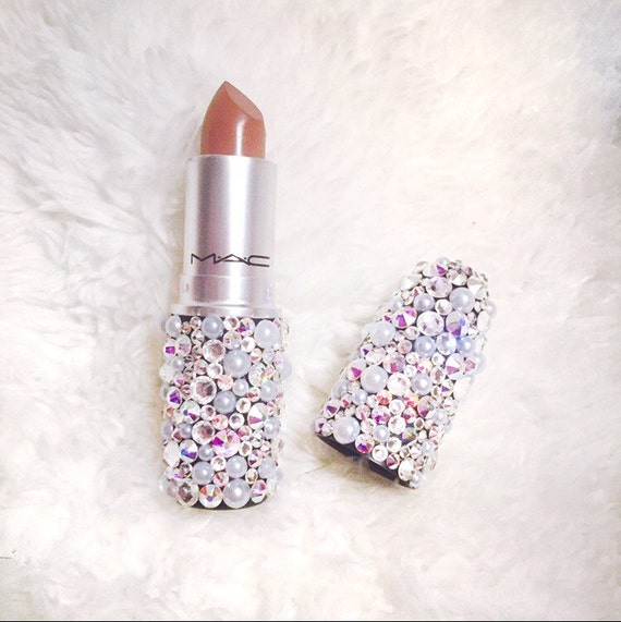 Swarovski Crystals Pearls Mac Lipstick Clear And Ab Crystals And Pearls