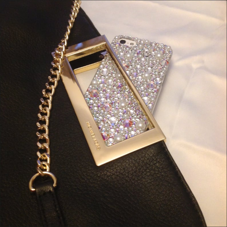 Swarovski Crystal & Pearls Phone Case Swarovski iPhone Case Etsy