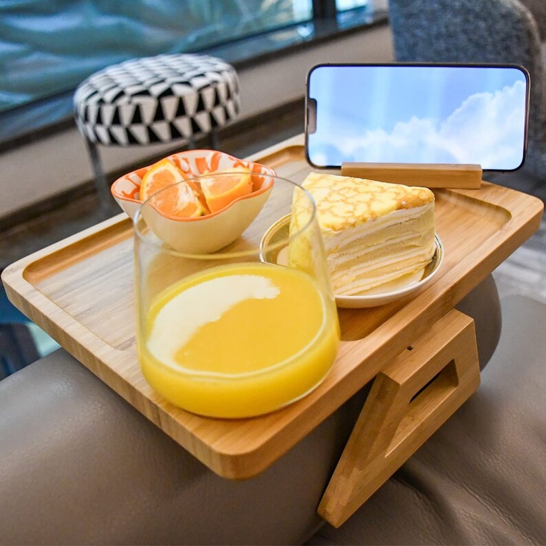 Couch Arm Table Sofa Side Table Armrest TV Tray Table for Wide Etsy