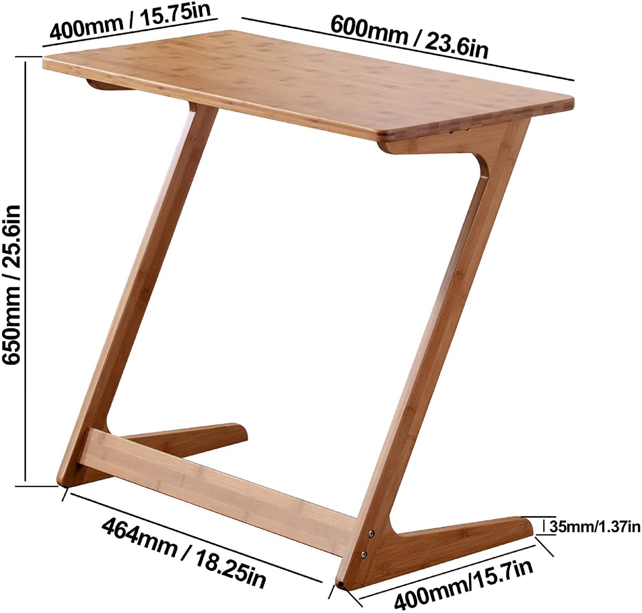 Bamboo Wood Tv Dinner Table on Sofa Bed Sturdy and Easy Moved Etsy