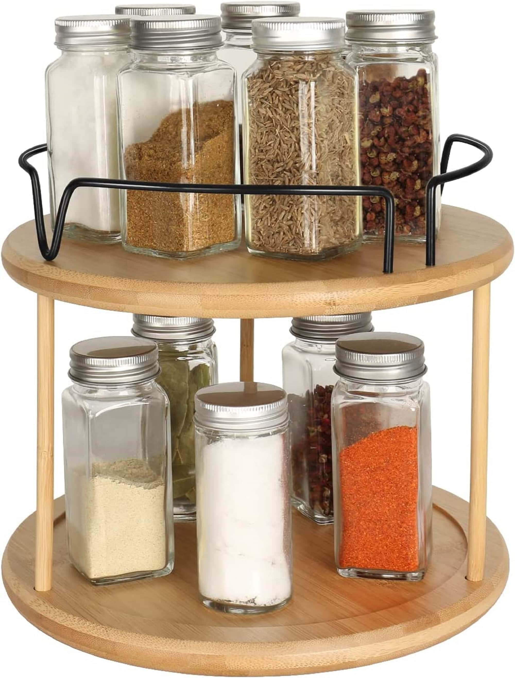 Rotating Kitchen Organizer Corner Shelf Racks Spice Purple Jxlgv 高級ブランド