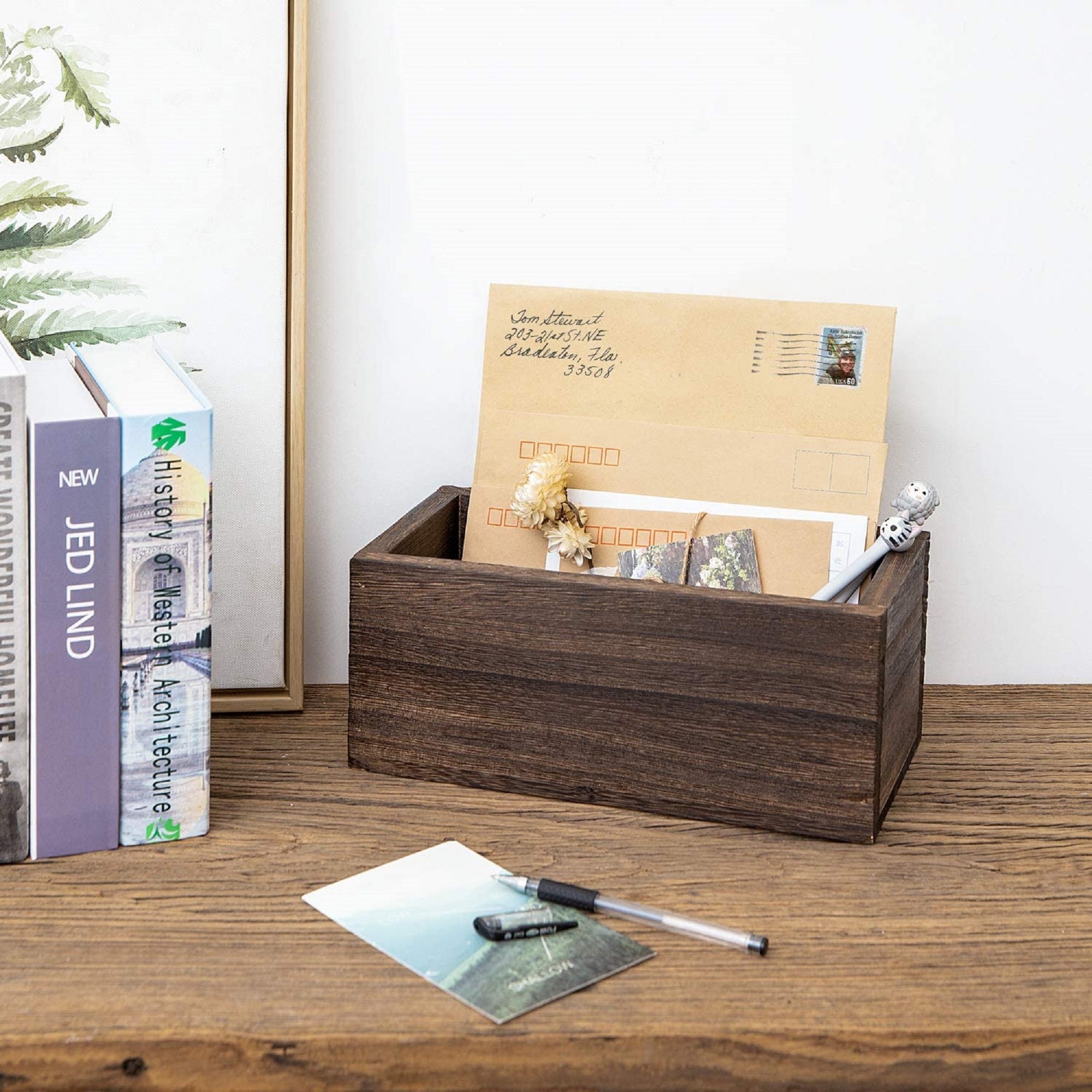 Wood Organizer for Countertop Bill Organizer Letter Holder Etsy