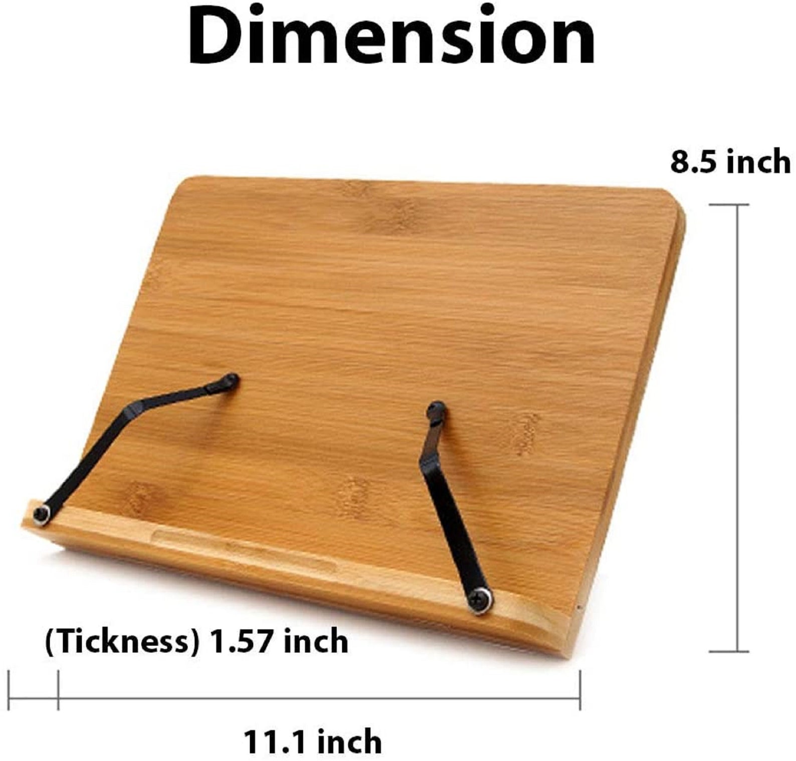 Bamboo Book Stand Adjustable Cookbook Holder Reading Desk Etsy