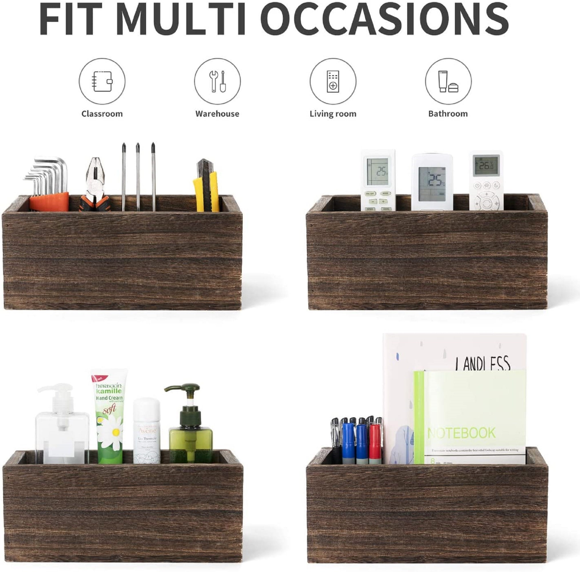 Wood Organizer for Countertop Bill Organizer Letter Holder Etsy