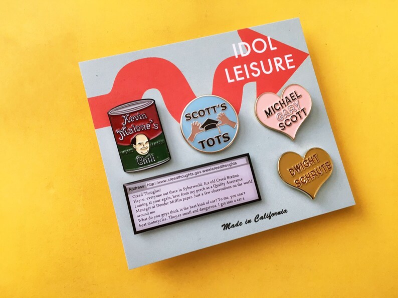 The Office Enamel Pin Gift Set the Office Lapel Pins the Etsy