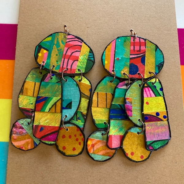 Paper Mache Earrings