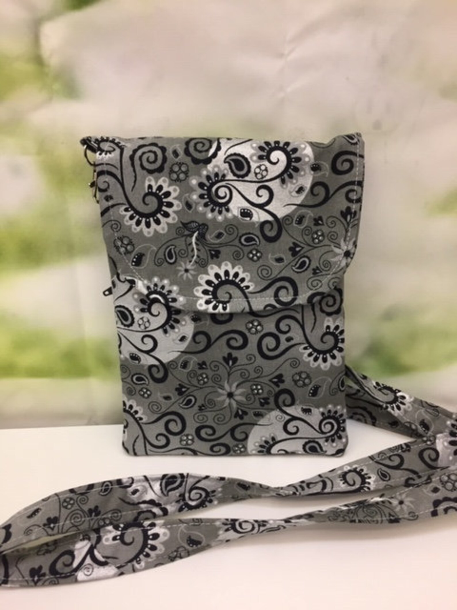 Grey and Silver Cross Body Bag | Etsy