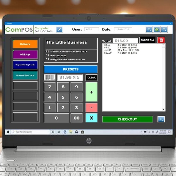 Computer Point of Sale- Excel VBA POS Workbook (Instant Download)