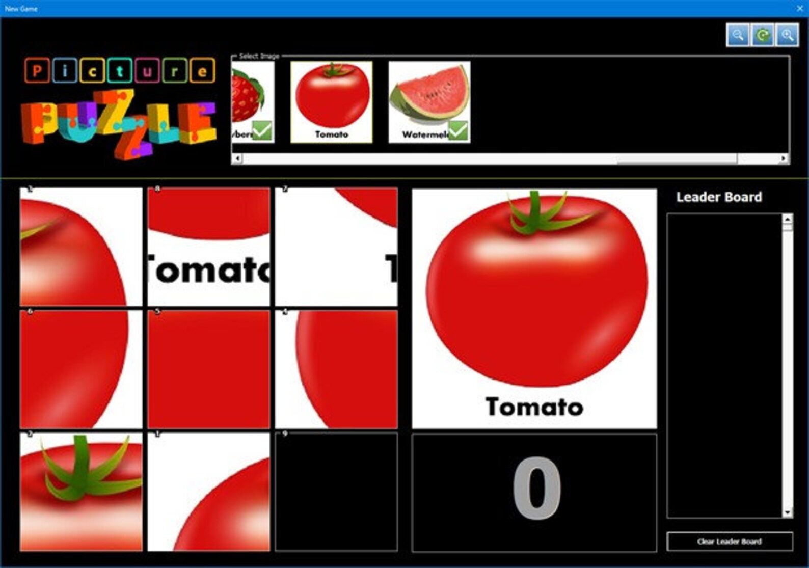 Picture Puzzle Tile Swap Game fruit Excel VBA Workbook instant Download ...