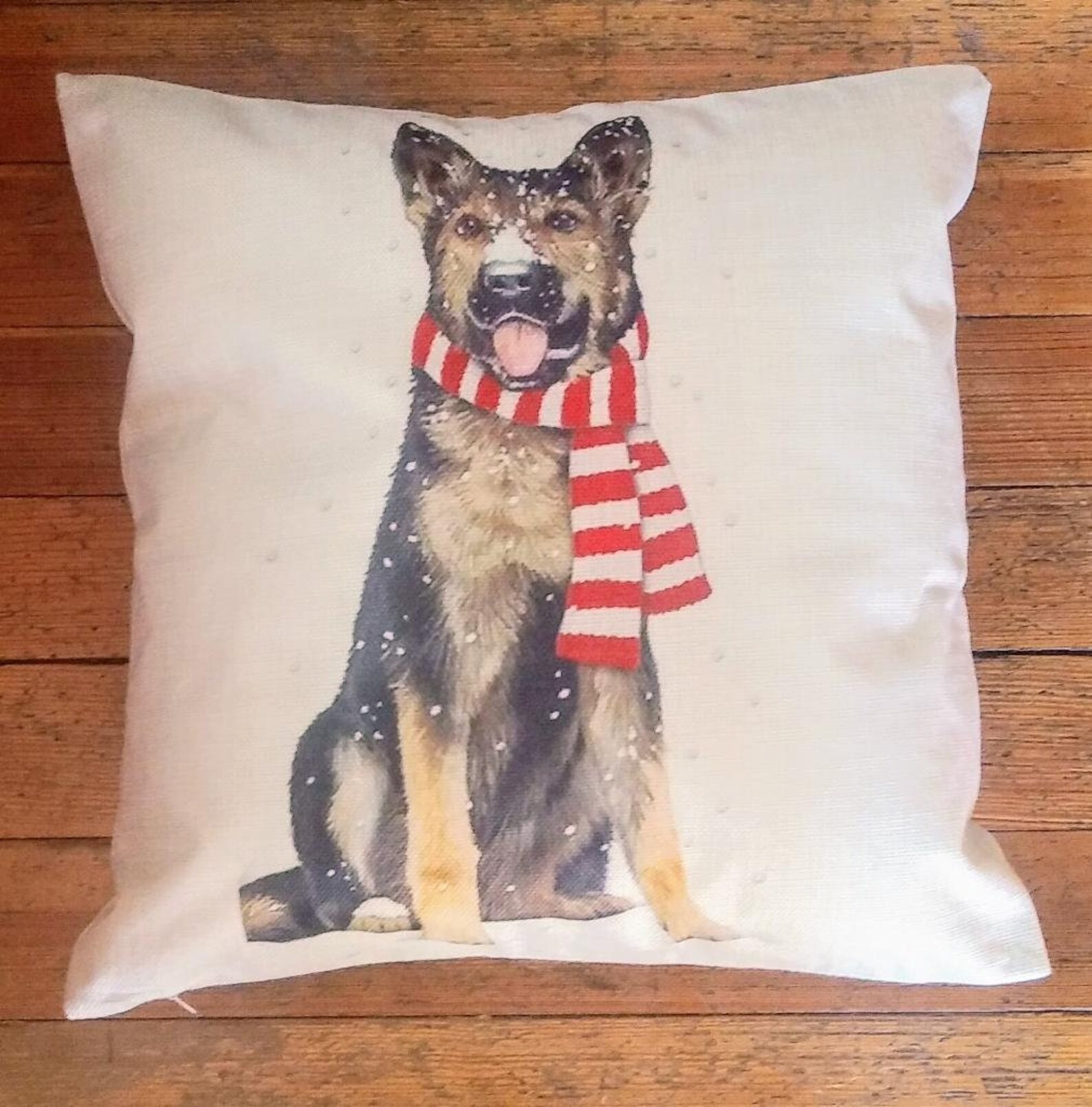 German Shepard Dog Christmas Pillow Cover / Dog / German Etsy