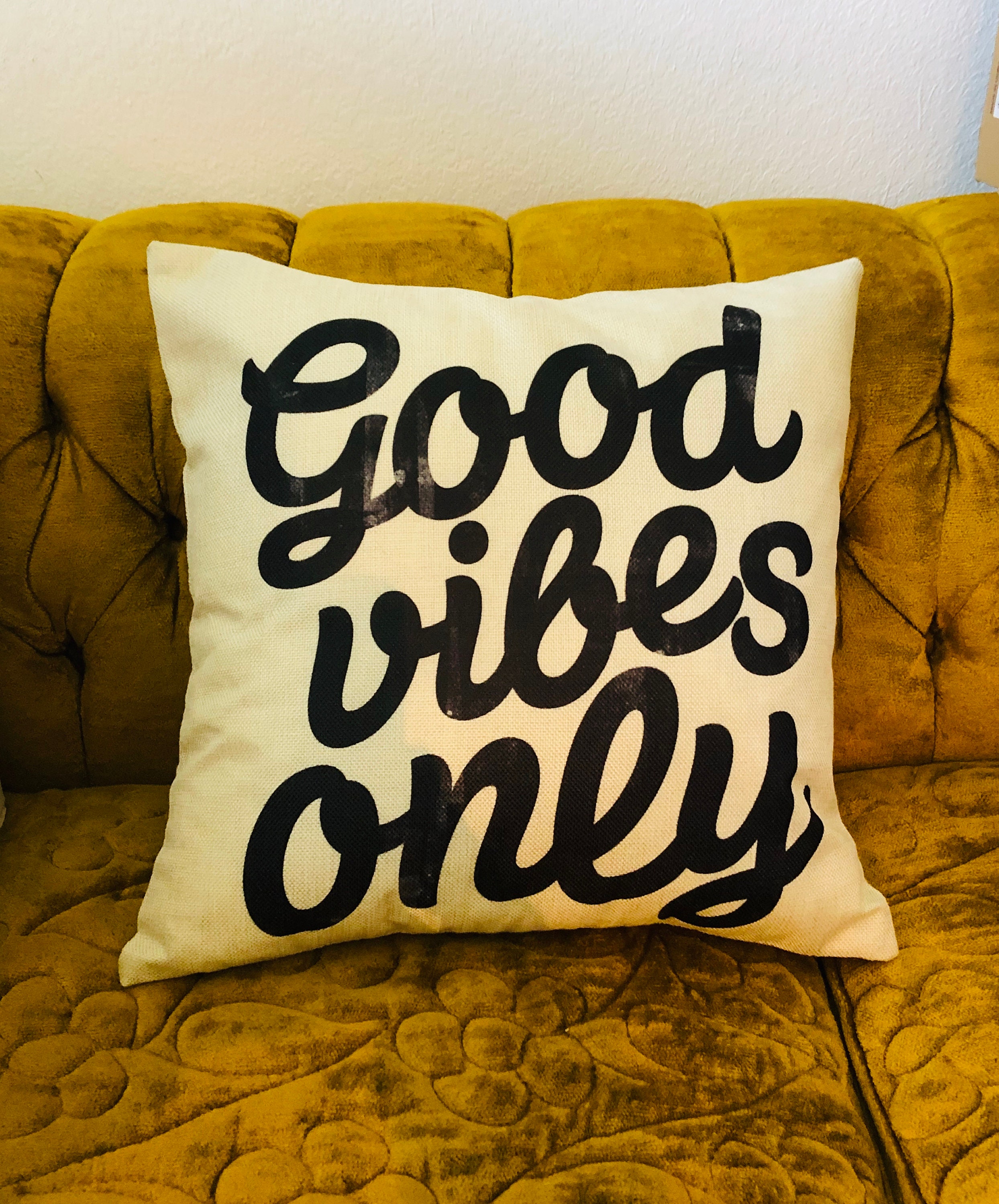 good vibes pillow case